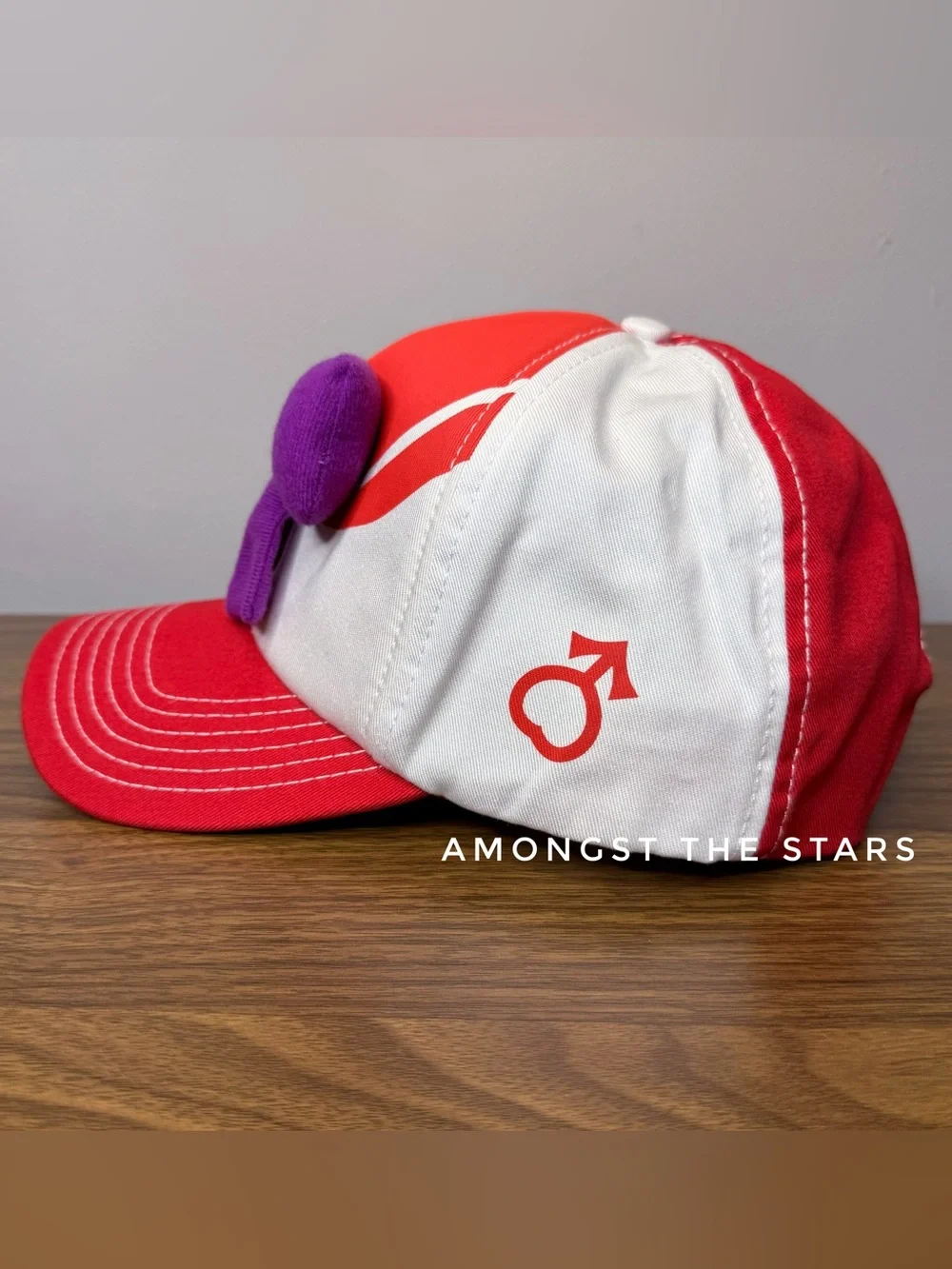 Sailor Moon Sailor Mars Rei Hino Purple Bow Red Snapback Hat Cap